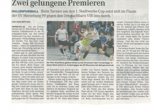 MZ-Bericht zum Stadtwerke - Cup
