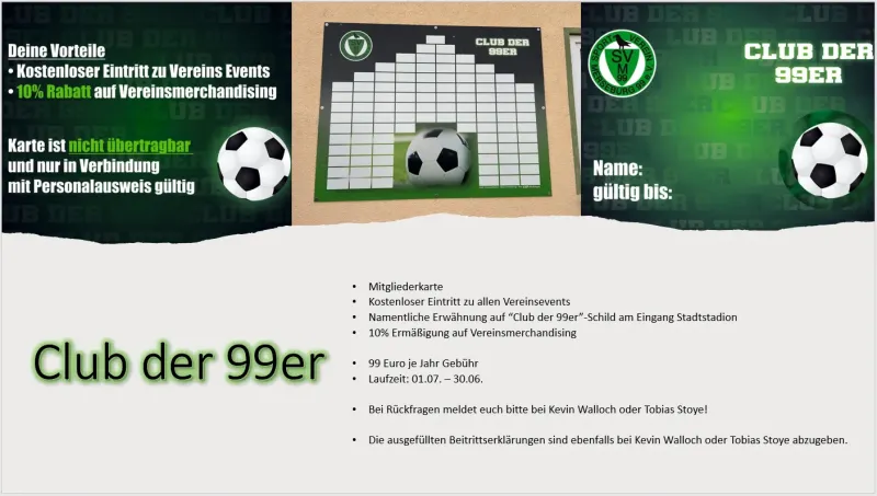 Komm in den Club der 99er!
