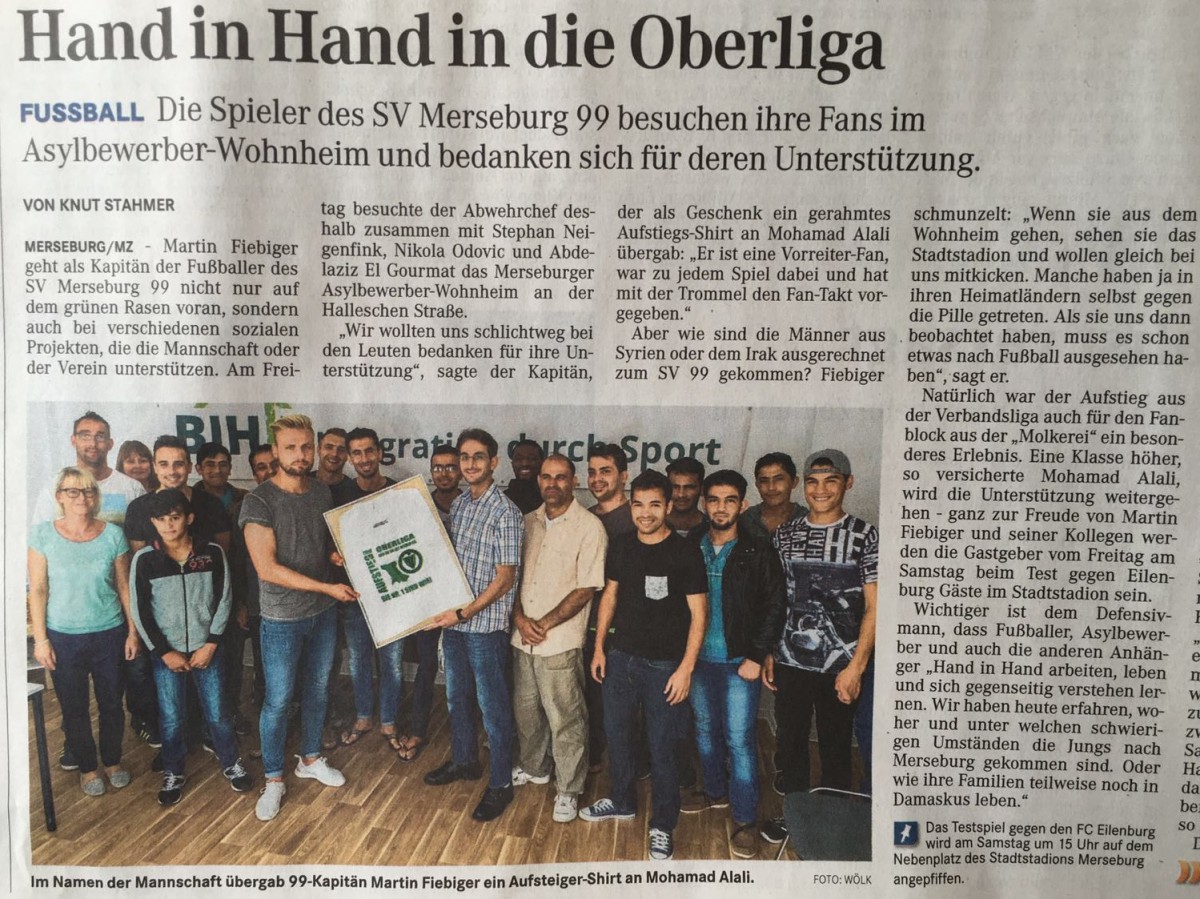 MZ-Artikel: Hand in Hand in die Oberliga