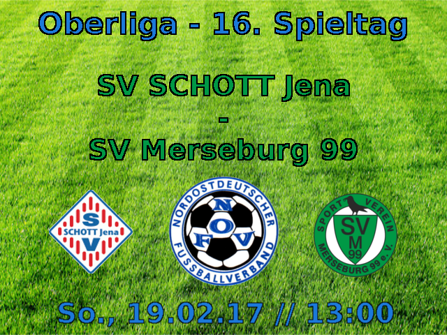 Rückrundenstart am 19.02.17 um 13.00 Uhr bei SCHOTT Jena
