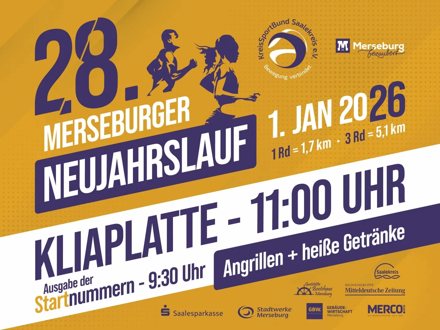 Sportlich ins neue Jahr - Merseburger Neujahrslauf